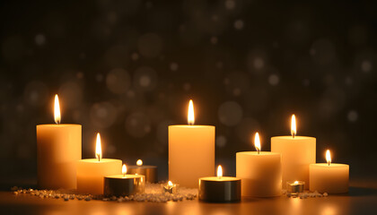 candles and magic isolated with white highlights, png