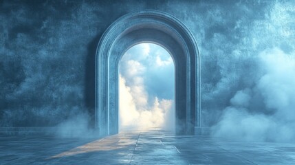 Wall Mural - Mystical Gateway to Clouded Realms