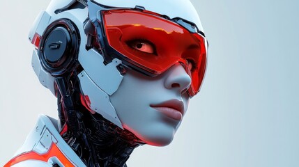 Poster - Futuristic Android Portrait