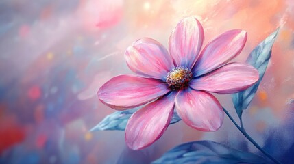 Poster - Colorful Blossom on Canvas