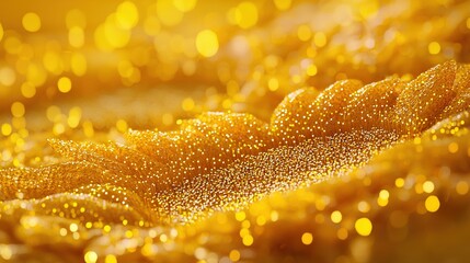 Poster - a macro of a leaf dotted with droplets, set against a backdrop sun