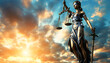 © Oleksiy - Figure of Lady Justice against sky, space for text. Symbol of fair treatment under law