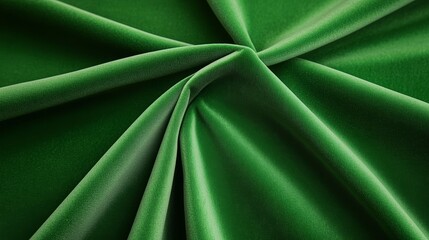 Sticker - Lush velvet fabric in rich forest green draped elegantly, catching the light and showcasing its deep, luxurious hue, perfect for high-end fashion or interior design 