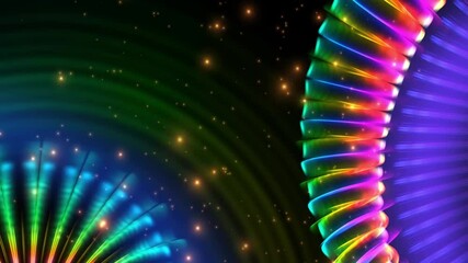 Wall Mural - Abstract colorful swirl with sparkling lights and red, blue and purple gradients.