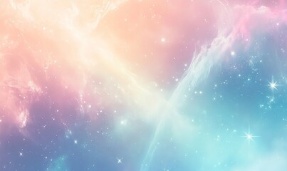 Wall Mural - abstract background with a dreamy celestial theme, featuring soft pastel colors and cosmic elements 