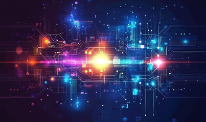 Abstract technology background Hi-tech communication concept futuristic digital innovation background