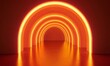 © Александр Михайлюк - Abstract orange archway with red glowing light,