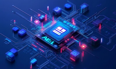 Application Programming Interface (API) concept. Software development tool, information technology