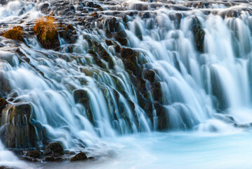 A beautiful waterfall in Hvítá, in Iceland