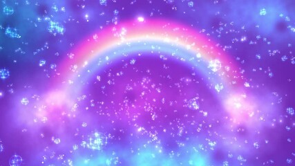 Wall Mural - abstract background with a rainbow and shimmering light.