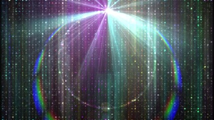Wall Mural - Abstract background of purple and blue lights with rainbow effects.