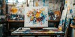 © AbsoluteAi - An artistic masterpiece in a vibrant studio filled with color and creativity, showcasing bold brushstrokes and vivid hues.