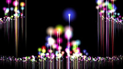 Wall Mural - Abstract colorful vertical lights on a black background.