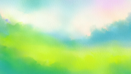 Wall Mural - Abstract blur nature background. Watercolor paper overlay.