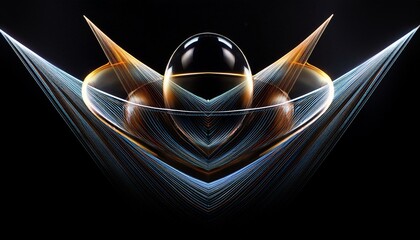 an abstract art form or a fractal flame with black background; concept art and abstract form of art;