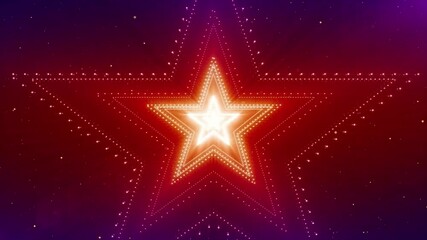 Wall Mural - abstract glowing star shape with red and purple background.
