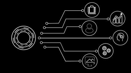 Internet, business, Technology and network concept. Digital Marketing content planning advertising strategy concept. Virtual button.