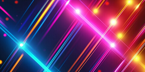 Aufkleber - Colorful laser beams creating a festive light background