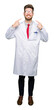 © Krakenimages.com - Young handsome scientist man wearing glasses smiling confident showing and pointing with fingers teeth and mouth. Health concept.