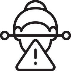 Warning signal icon symbol vector image
