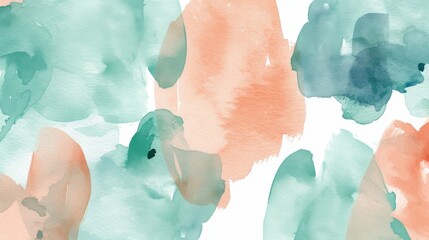 Sticker - Soft Abstract Watercolor Background in Pastel Shades