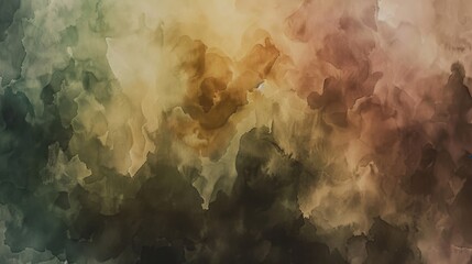 Canvas Print - Abstract Watercolor Background in Earthy Tones