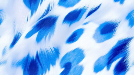 3D leopard animal print in blue white colored seamless patchwork pattern. fashion trendy fur silk background for fabric design wallpaper