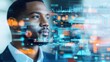 © Nisit - Confident Man in Virtual Business Environment