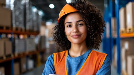 Female industrial engineer checking digital data on tablet while conducting inspection at a metal warehouse facility