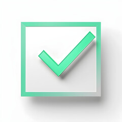 Green Checkmark in a Checkbox Indicating Positive Confirmation or 'Yes'