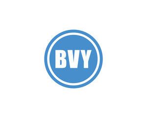 Poster - BVY logo design vector template. BVY