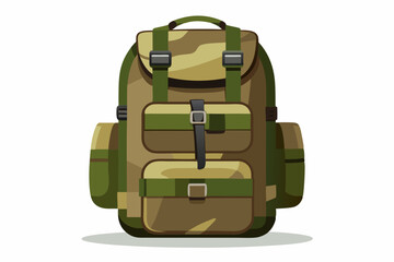 Backpack vector icon. Cartoon vector icon isolated