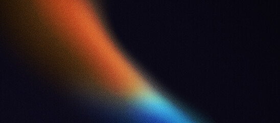 Wall Mural - Vibrant grainy background, abstract yellow blue orange color gradient shape