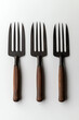 © Jiraphat.N - Three garden forks, white isolate background
