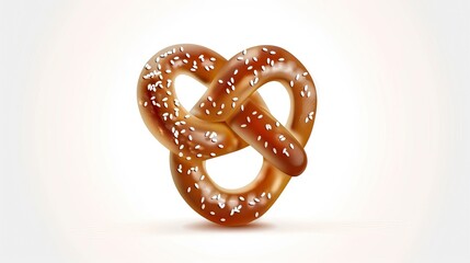 Realistic vector tasty pretzel illustration on the white transparent background, Thanksgiving day, Thanksgiving day celebration, octoberfest