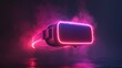 © No PEOPLe - Futuristic Neon-Lit Virtual Reality Headset in Dark Void Concept.