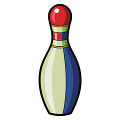 Bowling pin vector illustration isolated on a white background