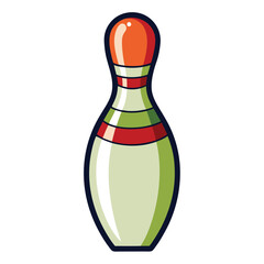 Bowling pin vector illustration isolated on a white background