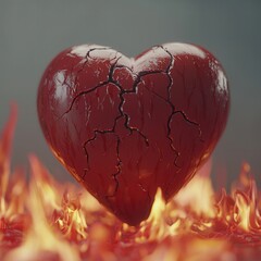 Wall Mural - Burning Heart.