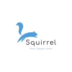Wall Mural - squirrel logo template design with a creative and unique concept.