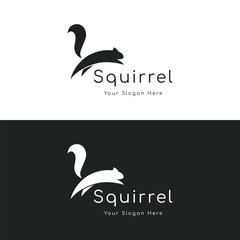 Wall Mural - squirrel logo template design with a creative and unique concept.