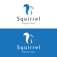 Wall Mural - squirrel logo template design with a creative and unique concept.