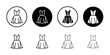 © Krupal - Dress Icon Isolated flat vector in outline