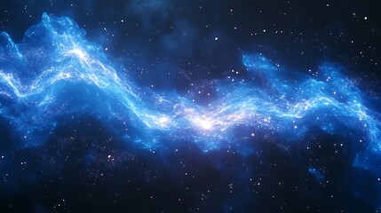 Aufkleber - A stunning depiction of a swirling nebula filled with vibrant blue and purple hues, set against a backdrop of countless stars.