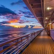 © Creative Laik - Sunset on the deck of a cruise ship in the Baltic Sea.