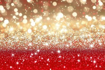 Sticker - Red & gold glitter background