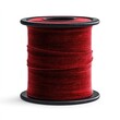© McClerish - A spool of red velvet ribbon with black plastic ends.