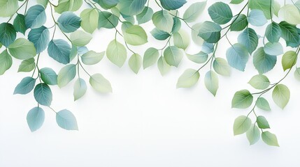 A textured close-up of tree leaves casting subtle shadows on a white background, showcasing the interplay of light and form.