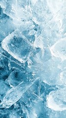 Canvas Print - Close-up of icy blue