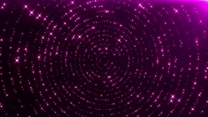 Wall Mural - abstract pink sparkle background with a circular pattern of lights.